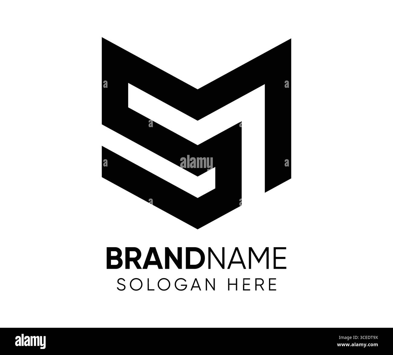 MS monogram initials letter logo concept. SM icon design Stock Vector