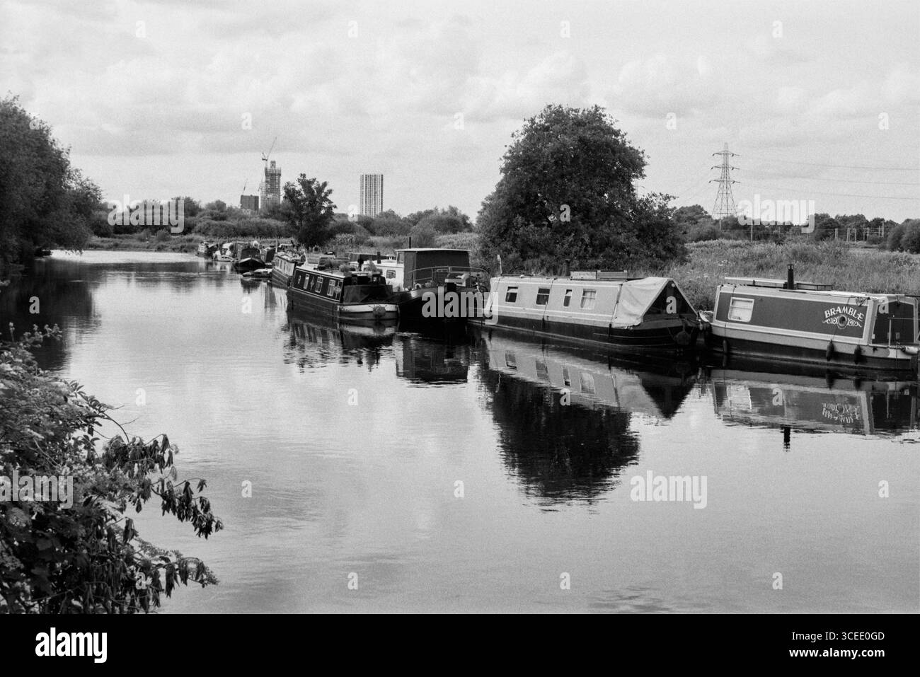 Public moorings on river Black and White Stock Photos & Images - Alamy