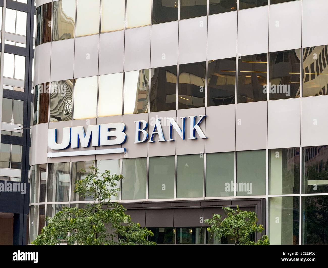 Denver, Colorado, USA - 2 June 2025: Exterior view of the offices of the UMB Bank in downtown Denver - Smartphone Captured Stock Image Denver, Colorado, USA - 2 June 2025: Exterior view of the offices of the UMB Bank in downtown Denver - Smartphone Captured Stock Image