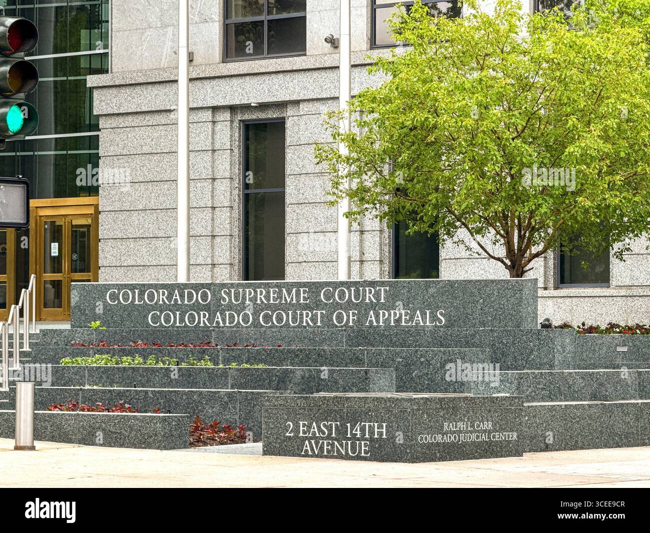 Denver, Colorado, USA - 2 June 2025: Sign outside the Colorado Supreme Court and Court of Appeals in Denver city centre. - Smartphone Captured Stock Image