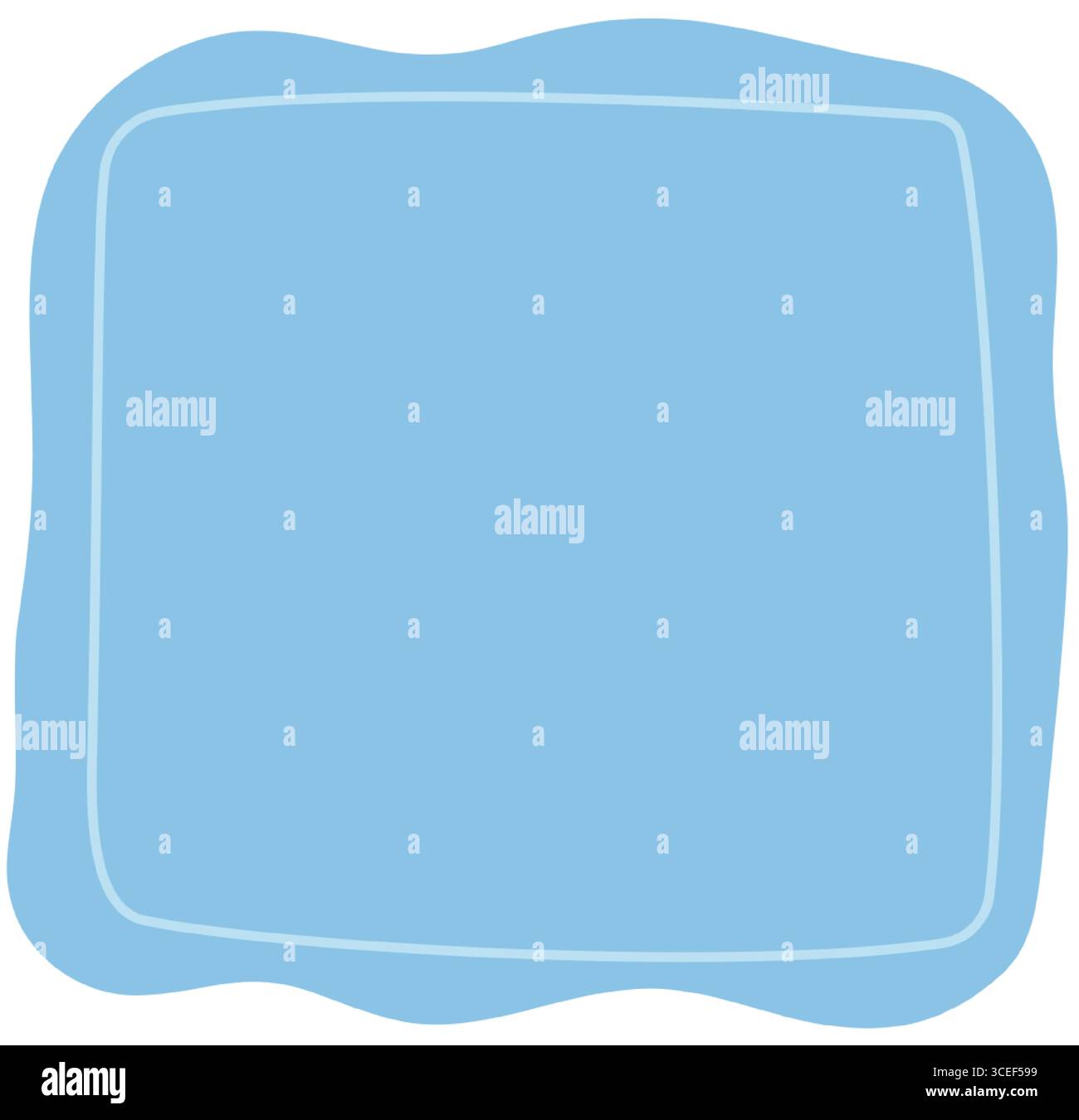 Hand Drawn Fluid Squiggle Square Frame Stock Vector