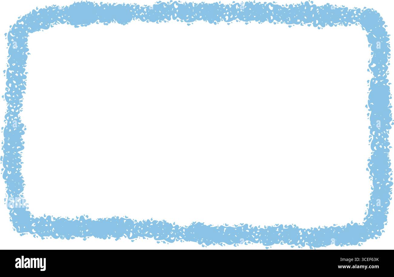 Blue Chalk Sketch Organic Quote Frame Stock Vector