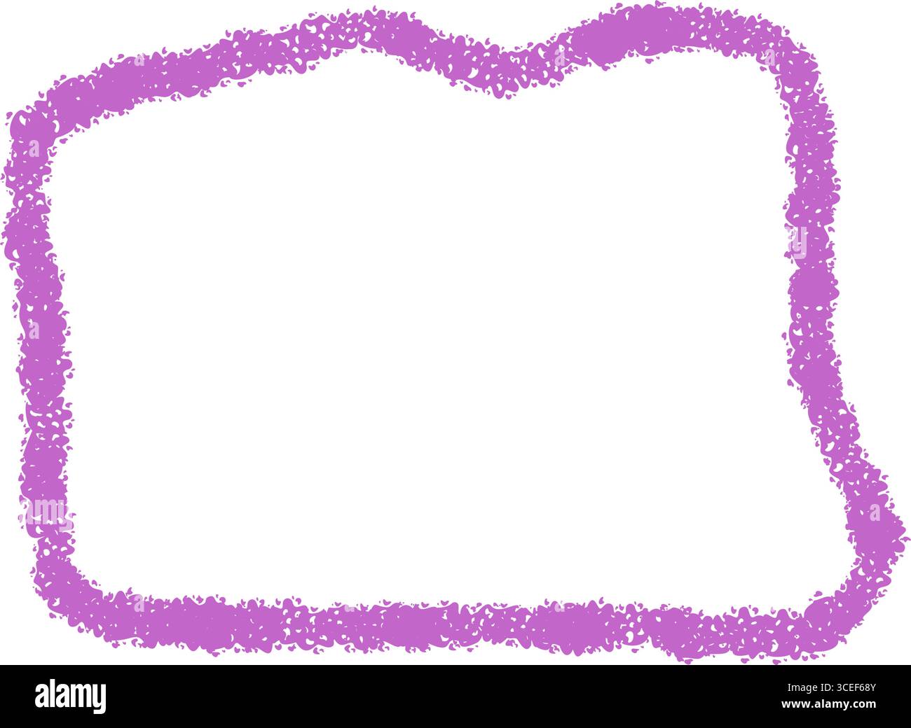 Squiggle Chalk Frame Wavy Rectangle Box Stock Vector