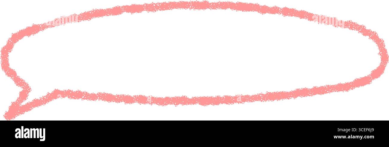 Hand Drawn Chalk Speech Balloon Contour Stock Vector