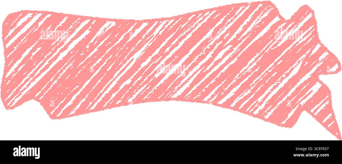 Diagonal Chalk Squiggle Speech Bubble Sketch Stock Vector