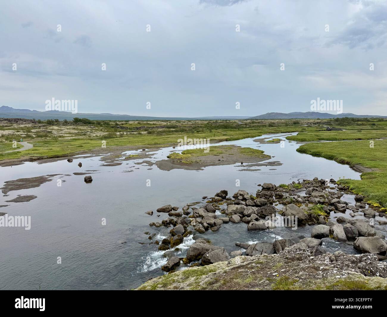 Þingvellir (Thingvellir) National Park, Iceland, Europe - Smartphone Captured Stock Image