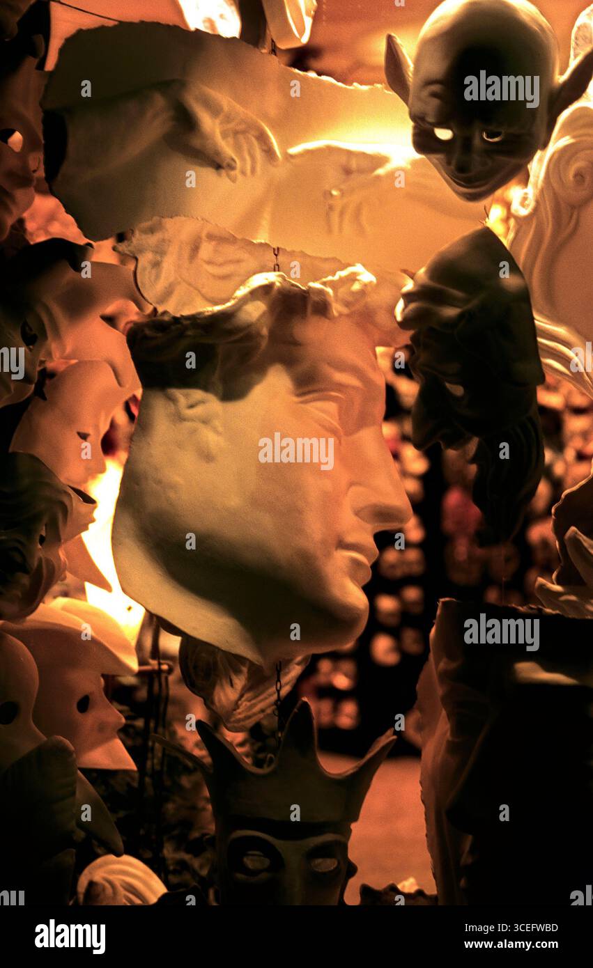 Display of Carnival Masks, Venice, Italy Stock Photo