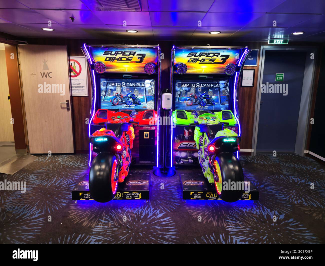Onboard the ferry between Helsinki and Tallin. - Smartphone Captured Stock Image