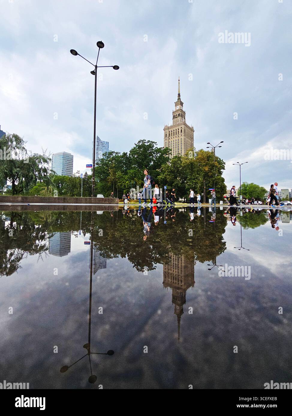 The Palace of Culture and Science in Warsaw, Poland. - Smartphone Captured Stock Image