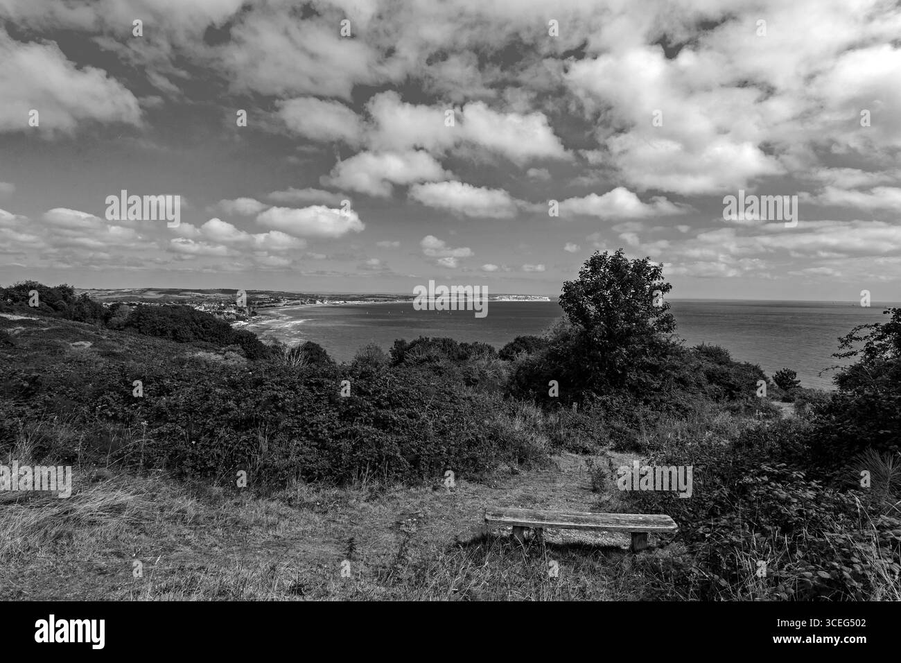 Isle wight sandown bay Black and White Stock Photos & Images - Alamy