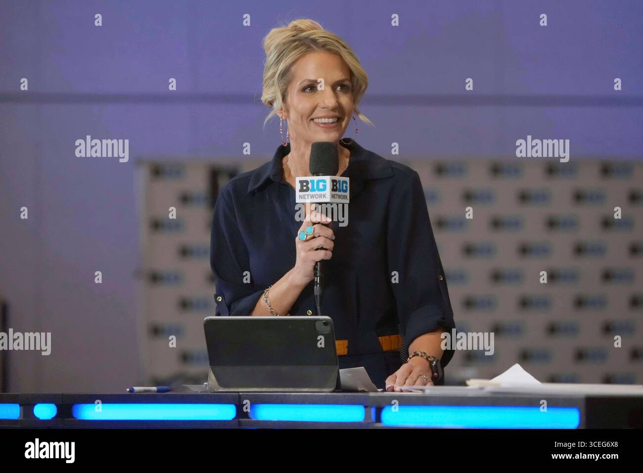Big Ten Network broadcaster Ashley Adamson during Big Ten Football ...