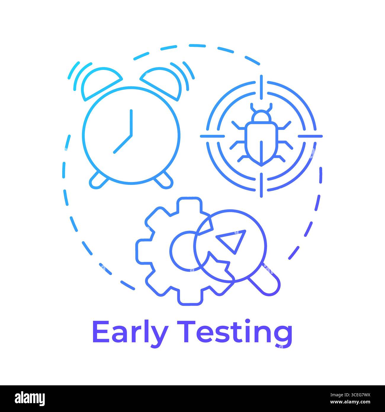 Early testing blue gradient concept icon Stock Vector Image & Art - Alamy