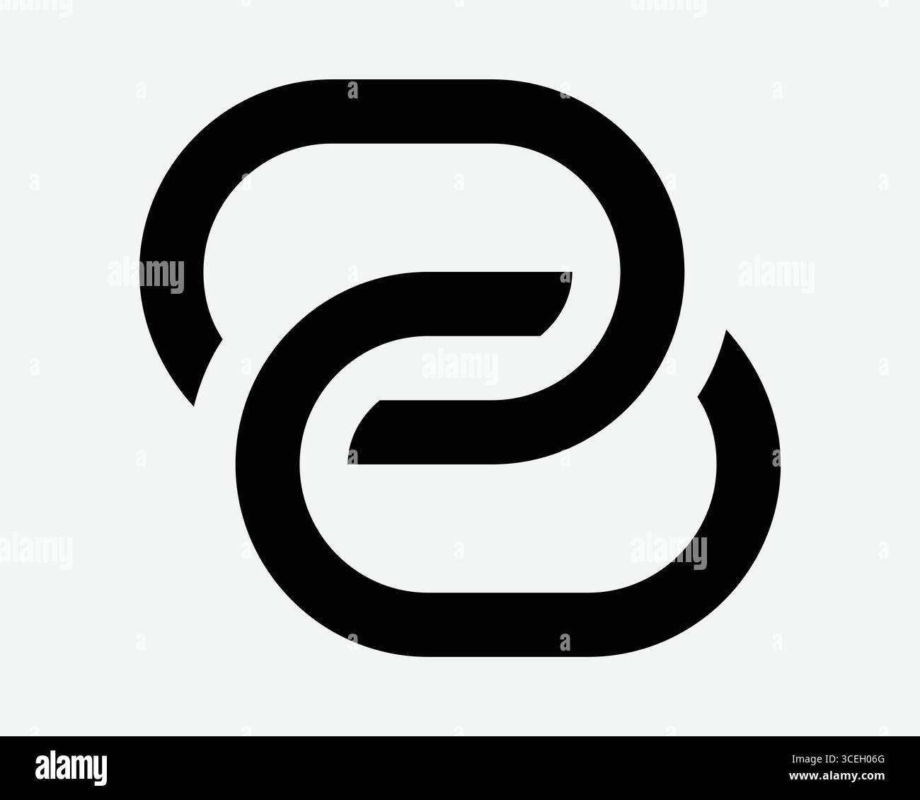 Link Chain File Attachment Icon Document Folder Email Network Secure Linked Linking Website App Attach Black White Sign Symbol Graphic Artwork Shape Stock Vector