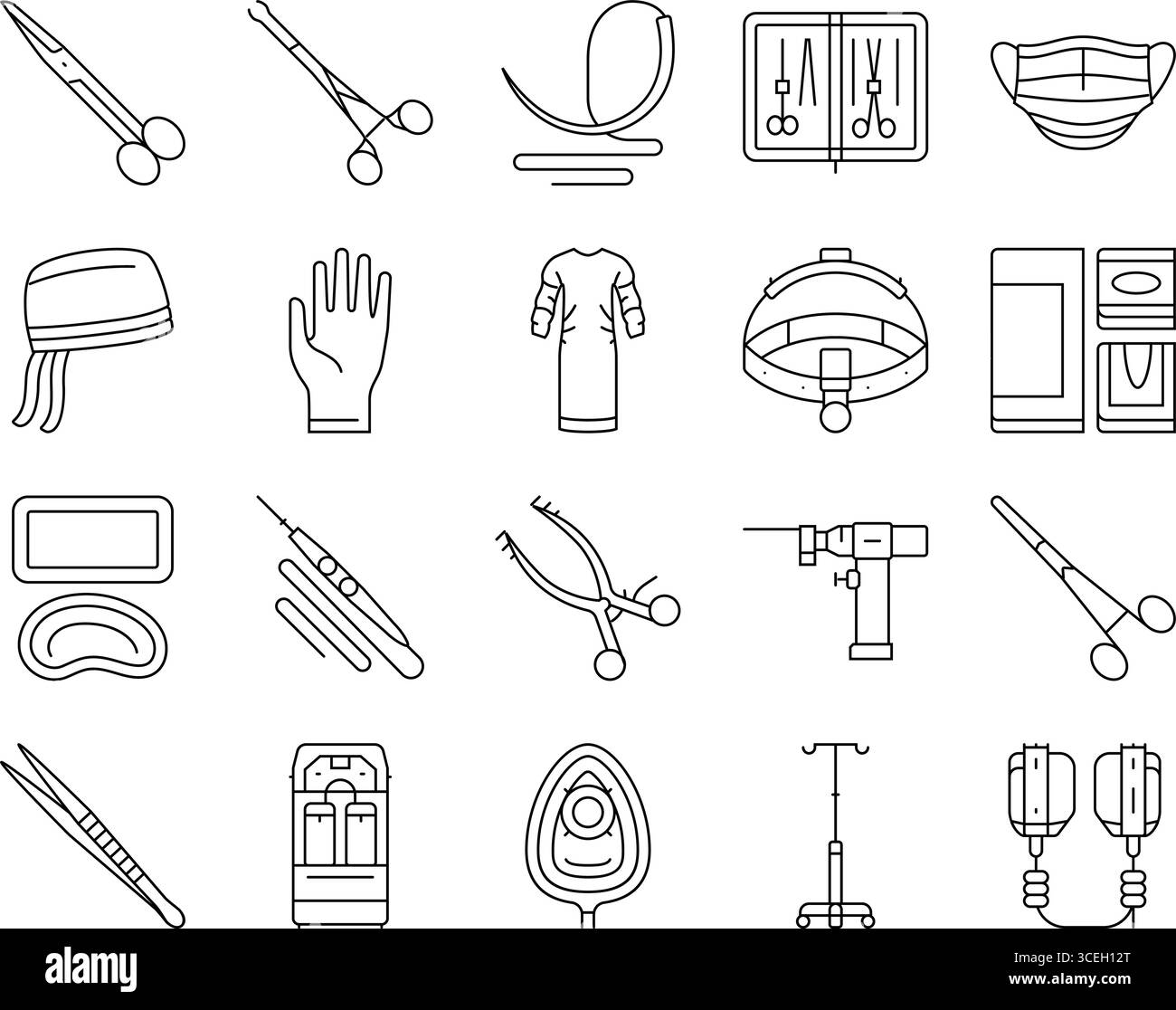 surgeon accessories scalpel icons set vector Stock Vector Image & Art ...