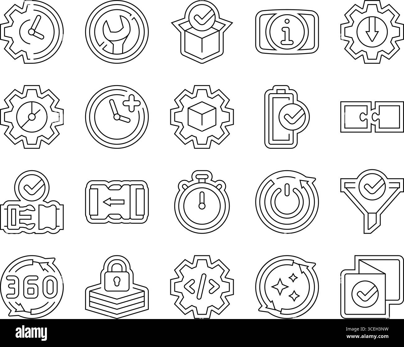 assembly setup product icons set vector Stock Vector Image & Art - Alamy