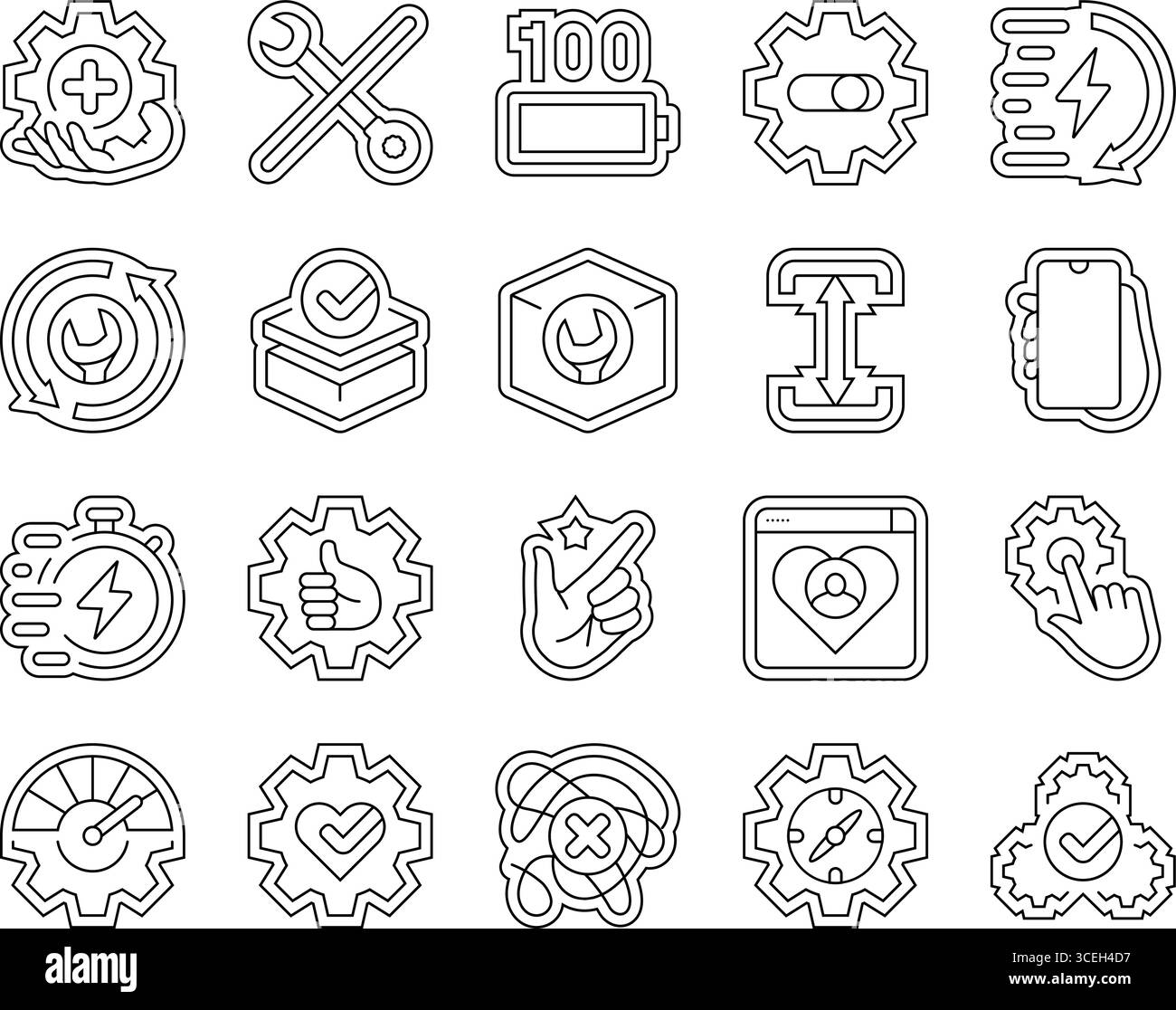 ease of use product icons set vector Stock Vector Image & Art - Alamy