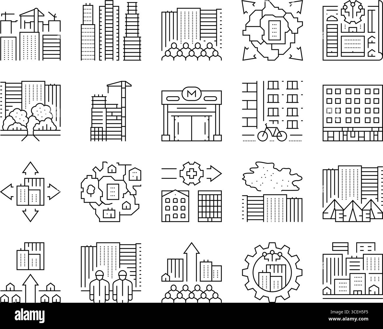 Urbanization sprawl Cut Out Stock Images & Pictures - Alamy