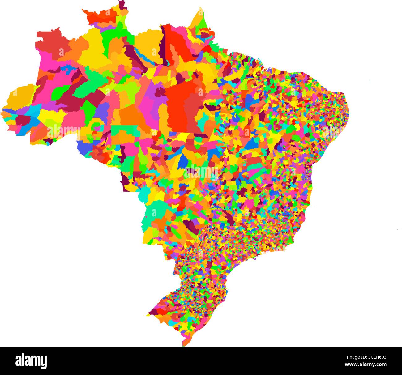 Brazil map regions states hi-res stock photography and images - Alamy