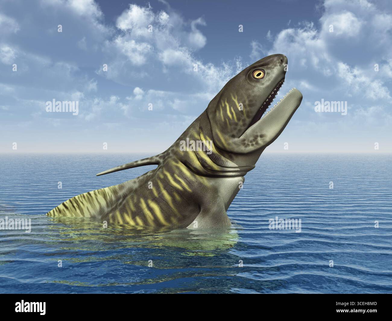 Prehistoric shark Orthacanthus Stock Photo