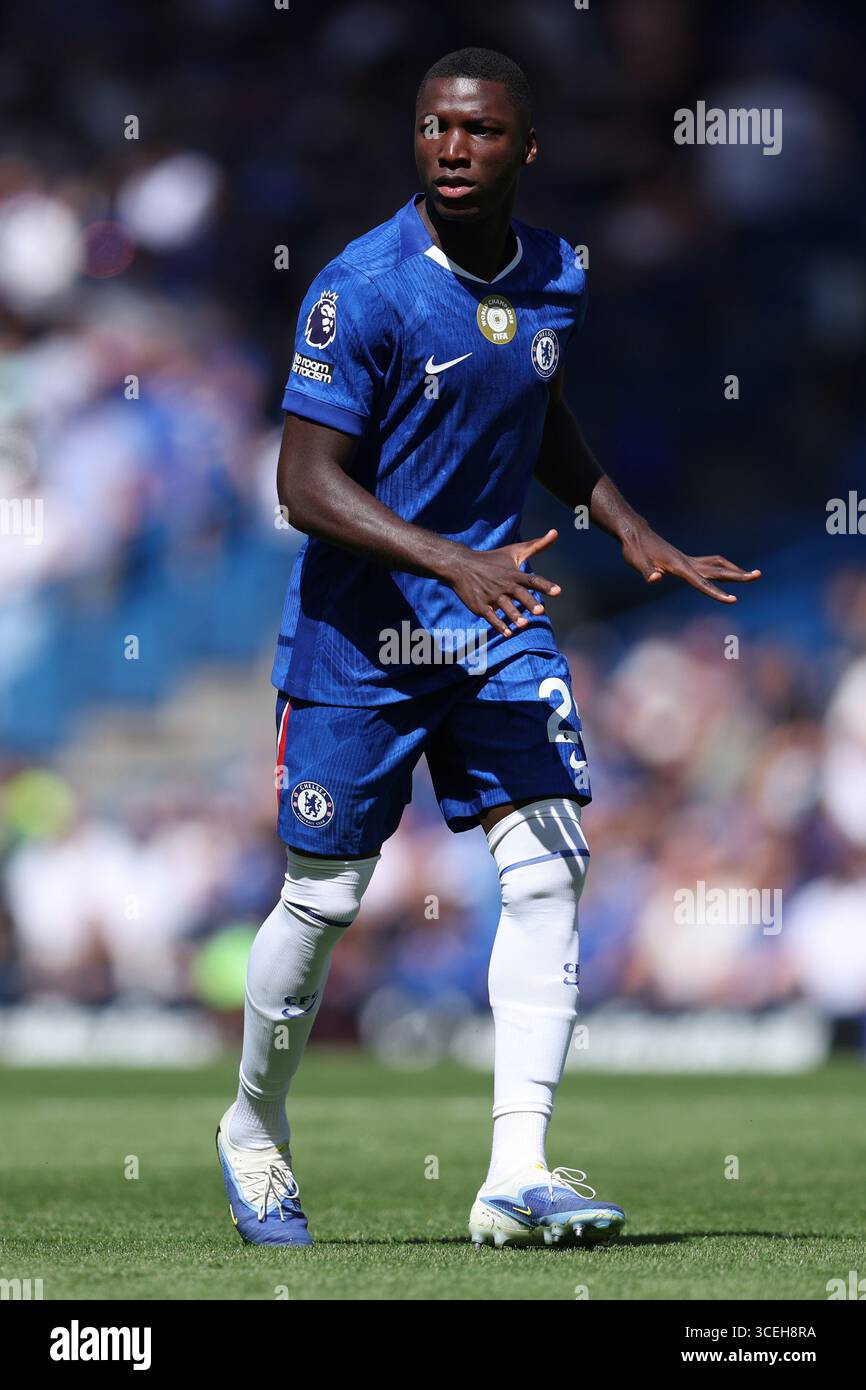 London, England, 17th August 2025. Moisés Caicedo of Chelsea during the ...