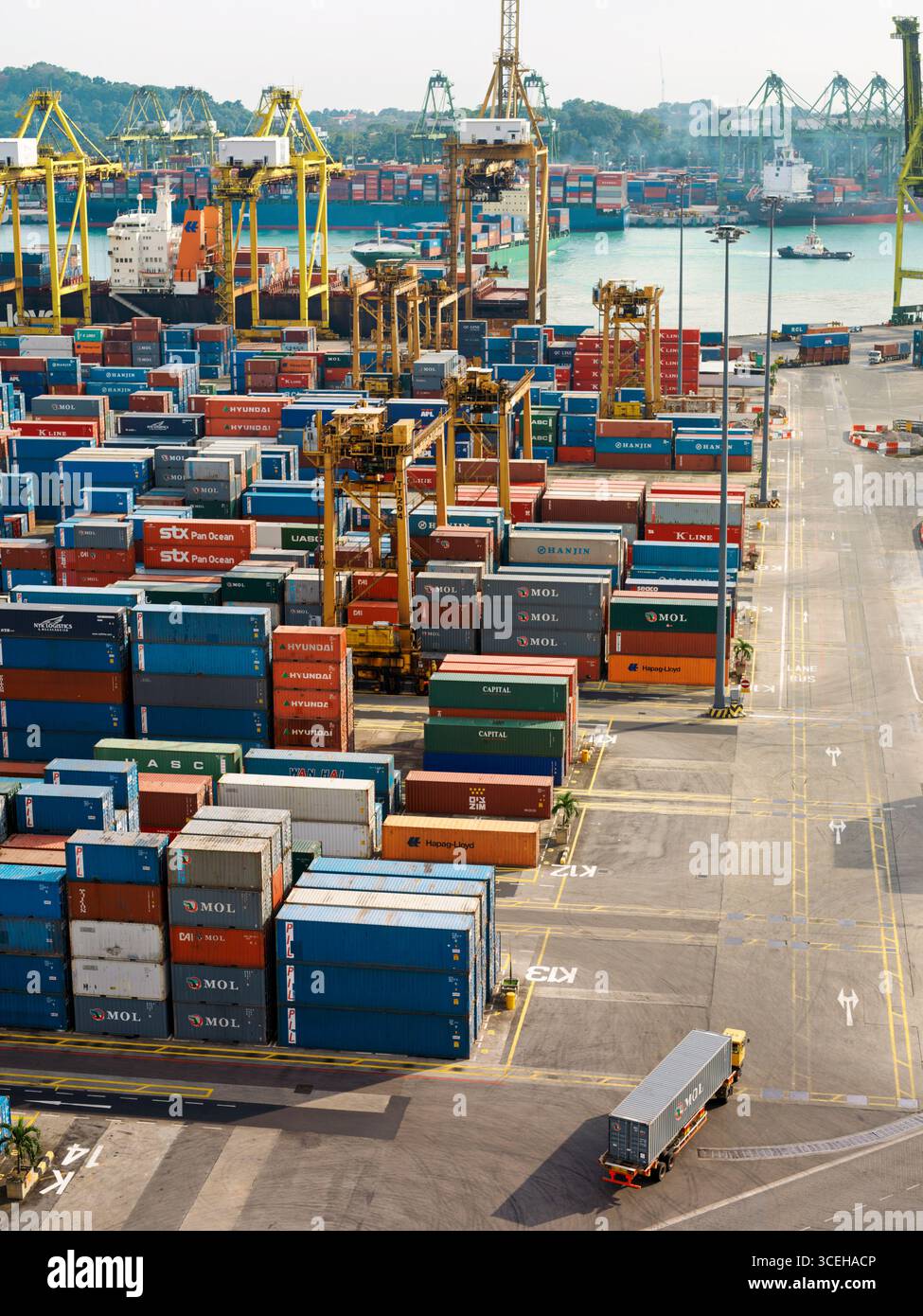 Psa Container Block Overview of the containers in the Port of Singapore Authority (PSA) in ...