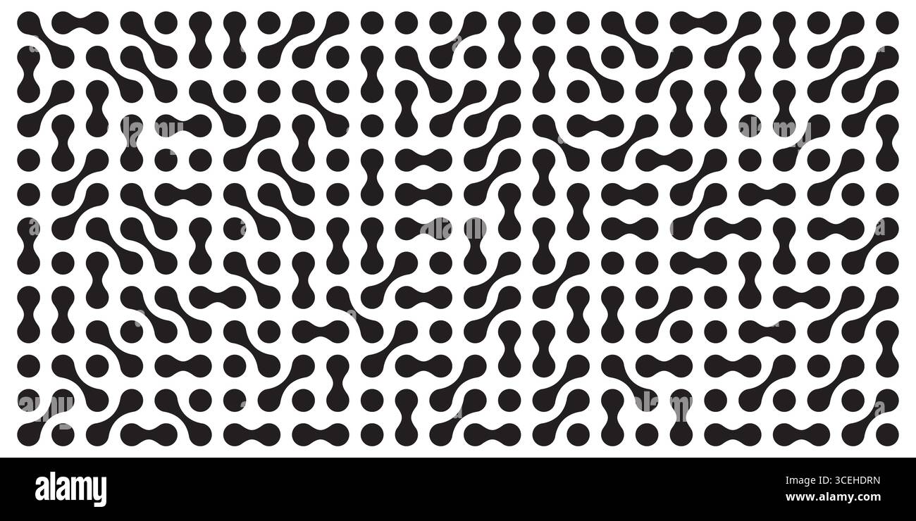 Metaball black and white Vector Background. Liquid morphing connected blobs template. Organic tech geometric backdrop. Stock Vector