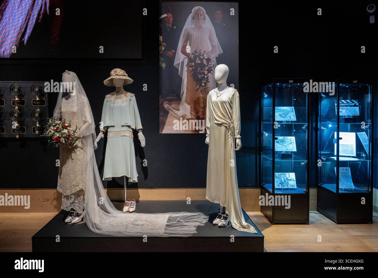 Laura Carmichael (as Lady Edith): Wedding dress - Downton Abbey The Auction  - Bonhams London Stock Photo - Alamy