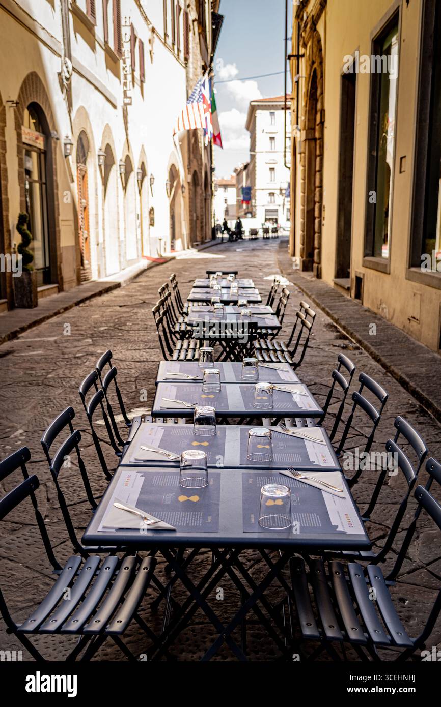 Street dining, Florence Stock Photo