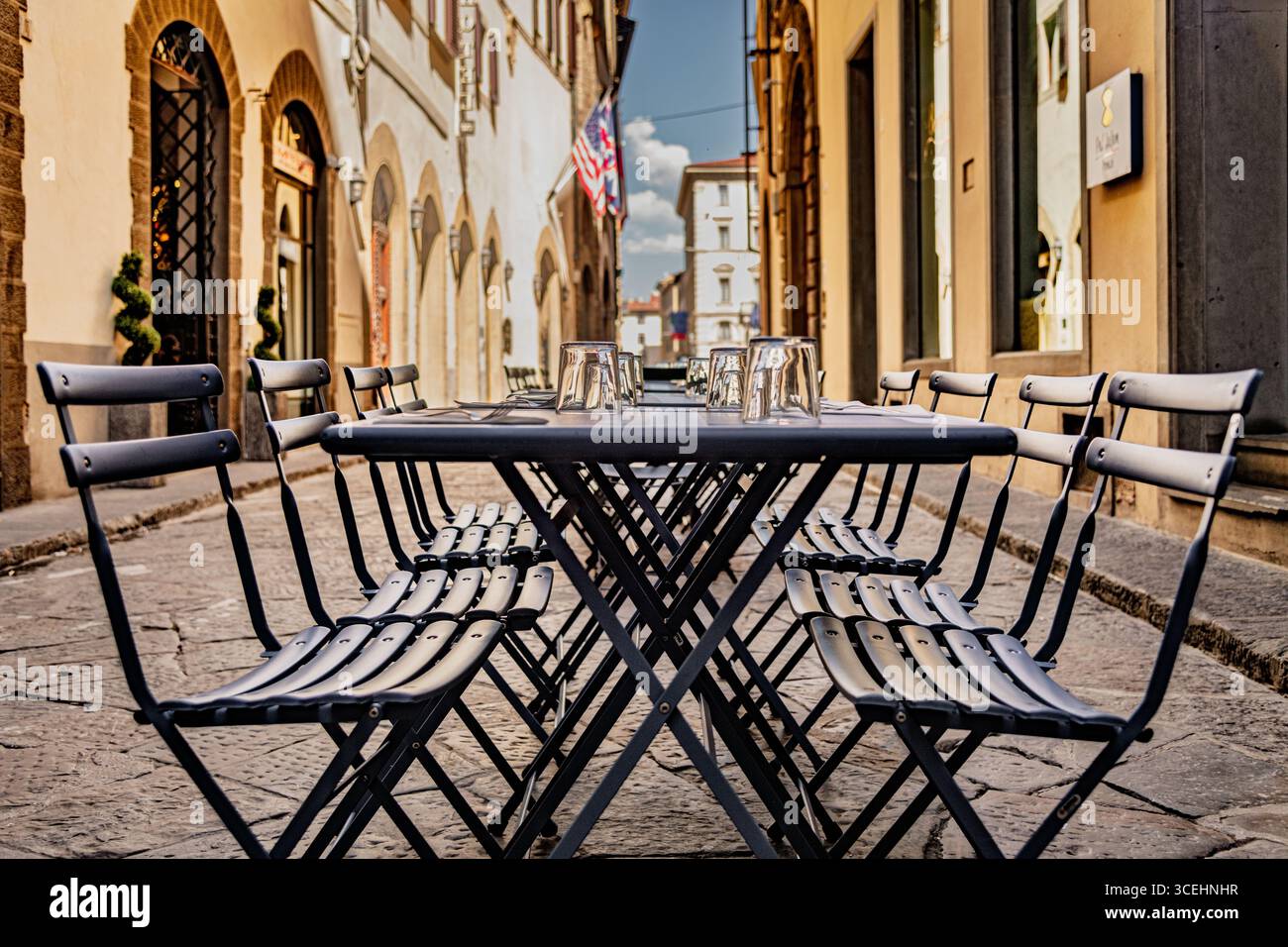 Street dining, Florence Stock Photo