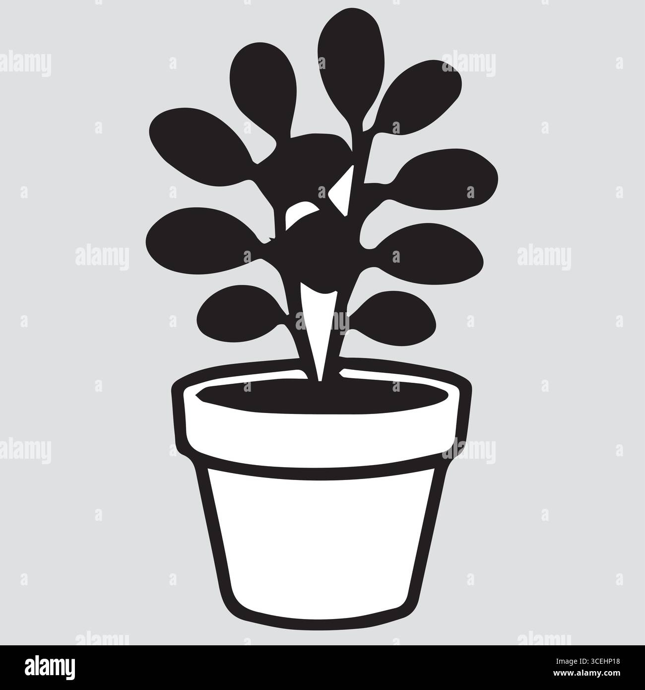The Red and White Plant Stock Vector
