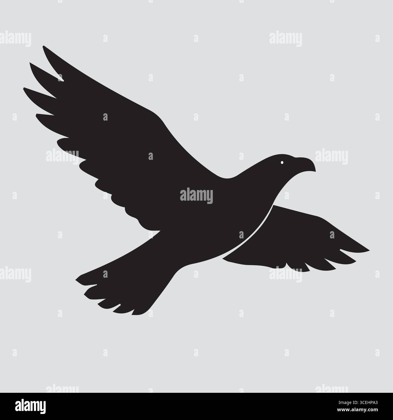 Flying Eagle on the Sky Stock Vector