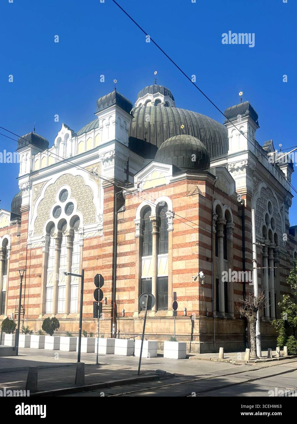 Sofia synagogue by Friedrich Grunanger in Sofia Bulgaria, Eastern Europe, Balkans, EU - Smartphone Captured Stock Image