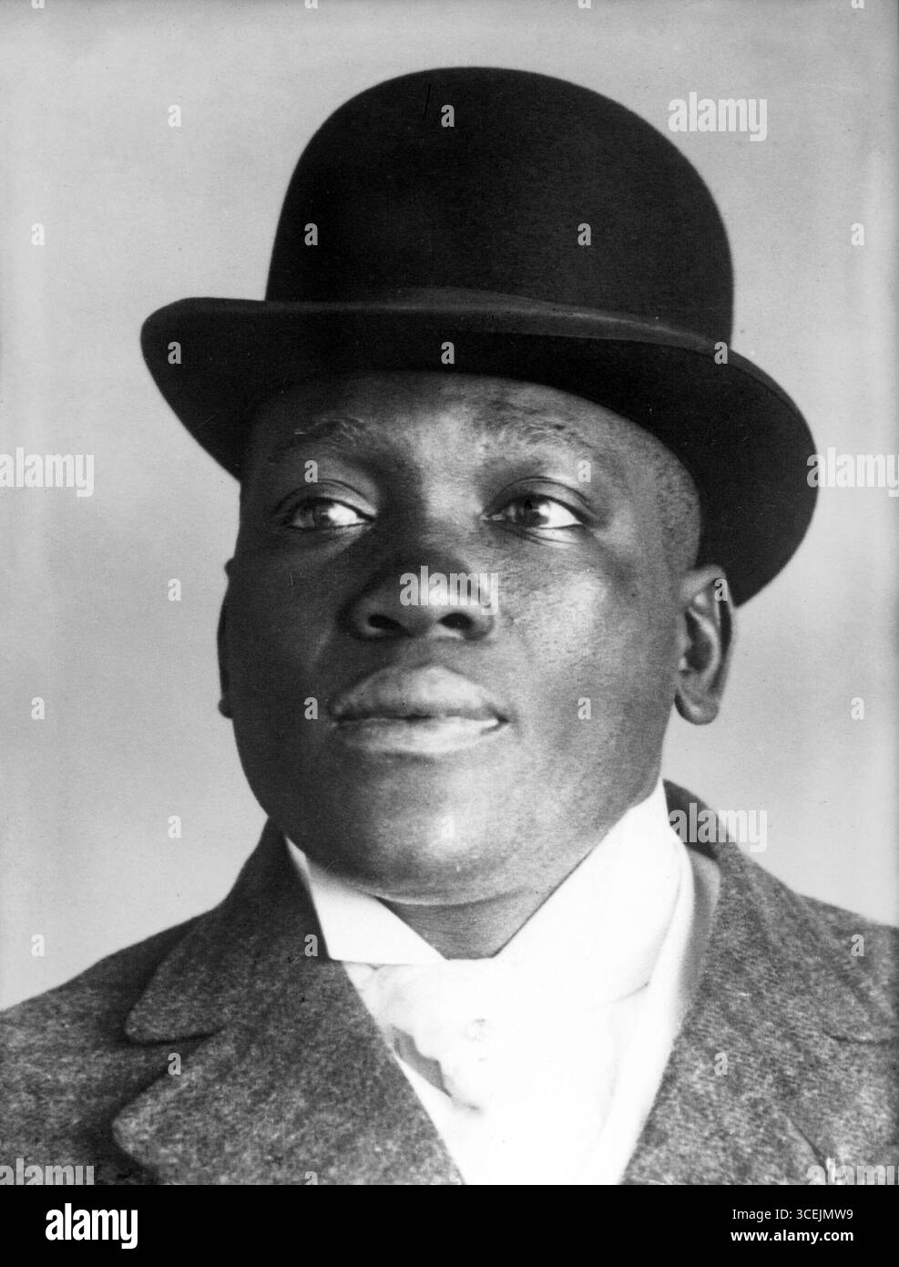 Boxing World Champion Jack Johnson Portrait, 1909 Stock Photo