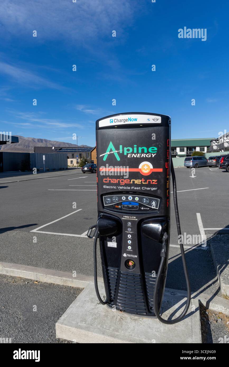 Alpine Energy EV recharging station in New Zealand Stock Photo - Alamy