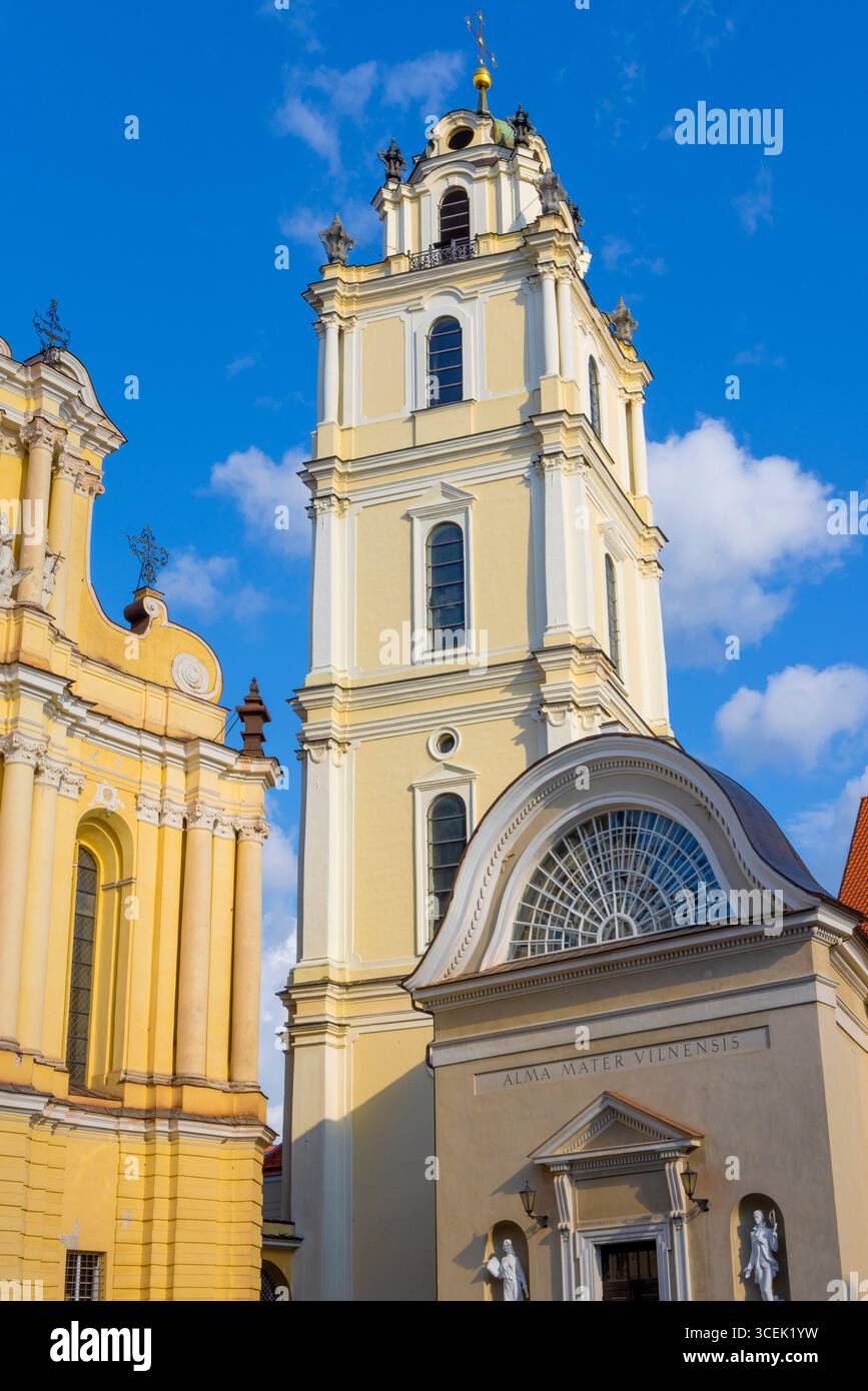 Church of St. Johns and University, Vilnius, Lithuania, Northern Europe Stock Photo
