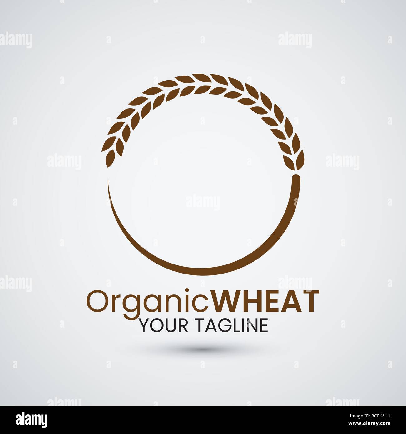 organic wheat logo icon vector illustration Stock Vector