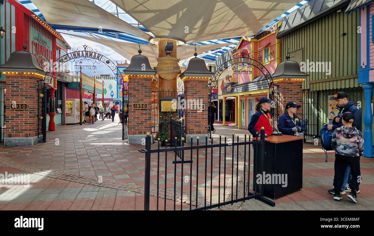 Helsinki, Finland - Aug 17, 2025: Linnanmäki amusement park in Helsinki opened in 1950. - Smartphone Captured Stock Image