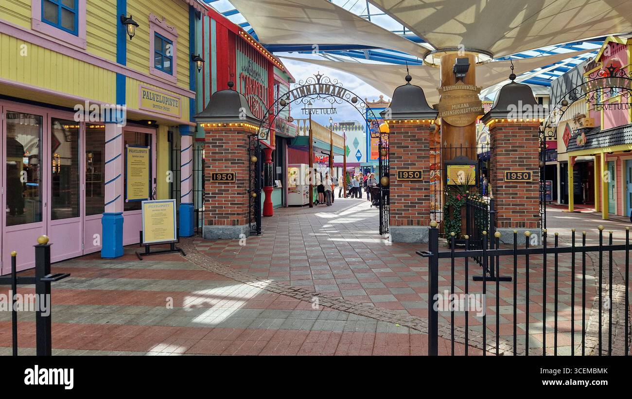 Helsinki, Finland - Aug 17, 2025: Linnanmäki amusement park in Helsinki opened in 1950. - Smartphone Captured Stock Image