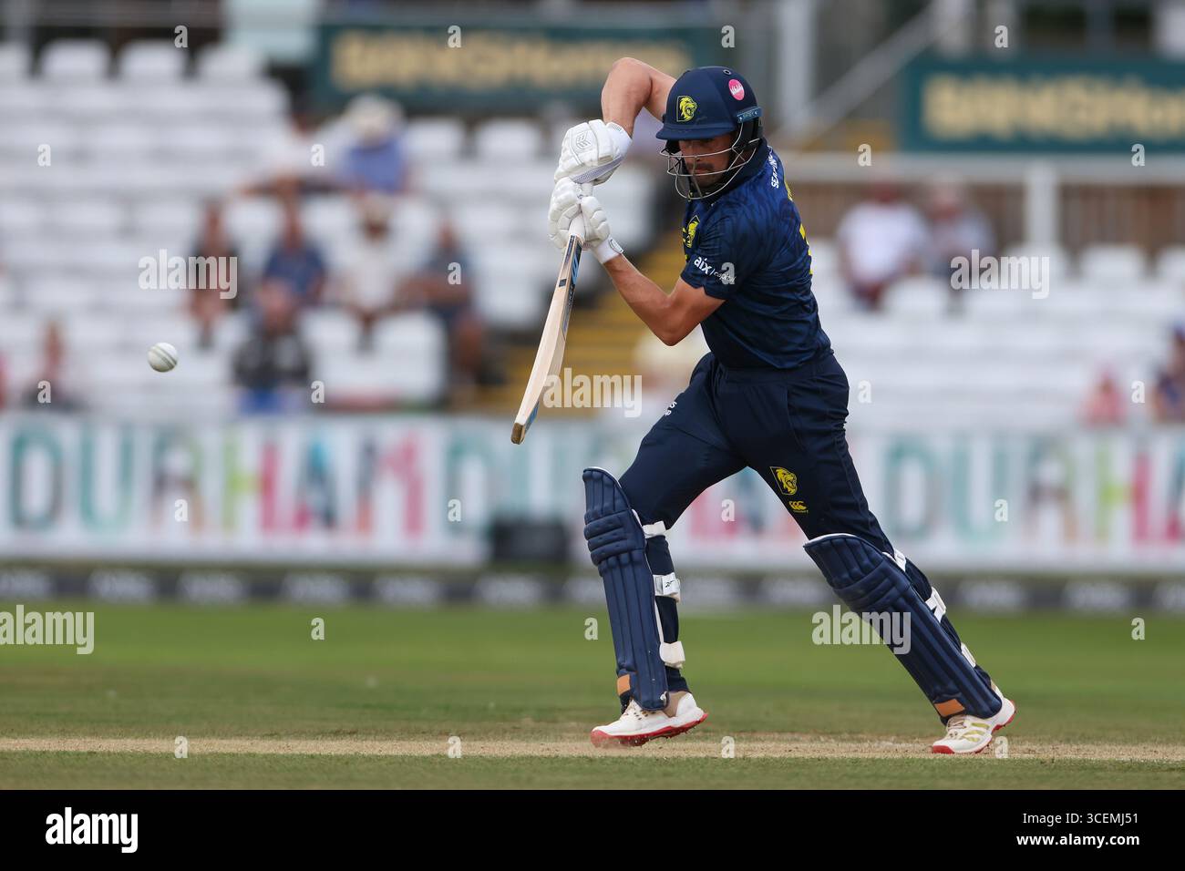 Durham's Will Rhodes is seen batting during the Metro Bank One Day Cup ...