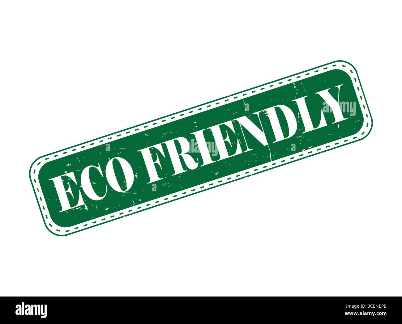 A ECO FRIENDLY Rubber Stamp Seal on a Bar Stock Vector