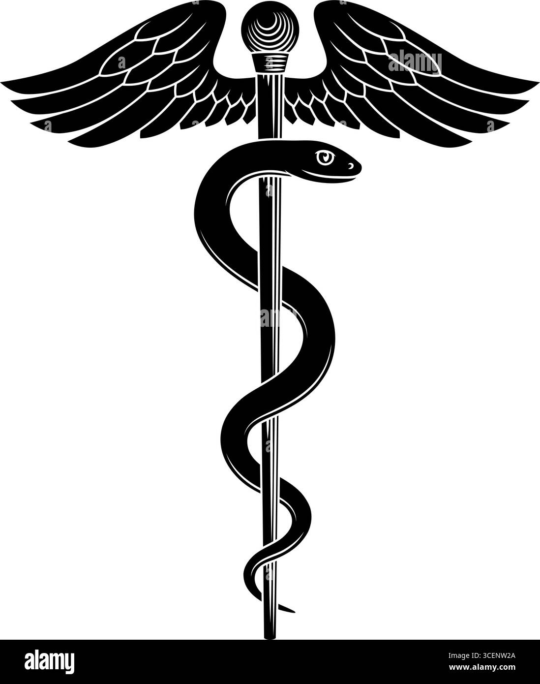 Rod Of Asclepius Doctor Caduceus Medical Symbol Stock Vector Image ...