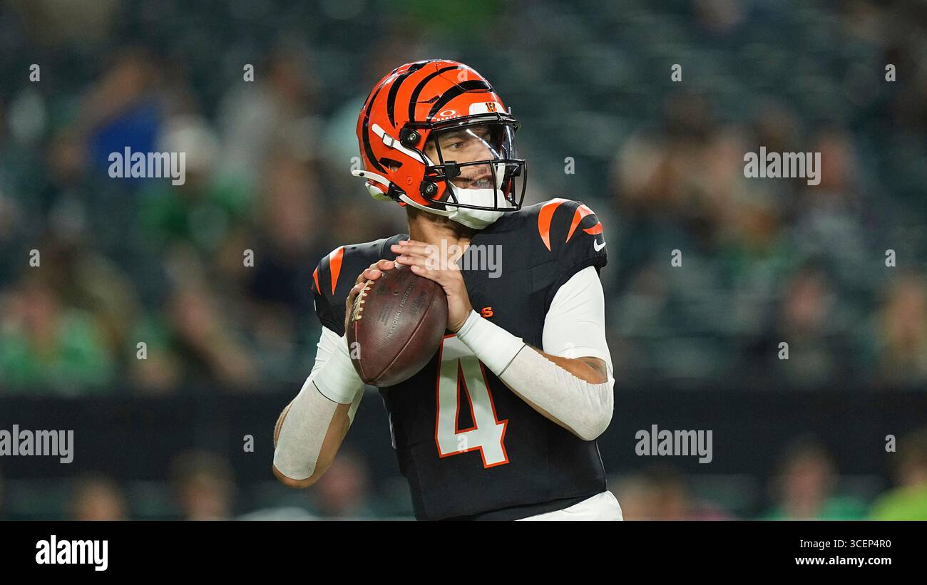 Cincinnati Bengals quarterback Desmond Ridder in action during an NFL ...
