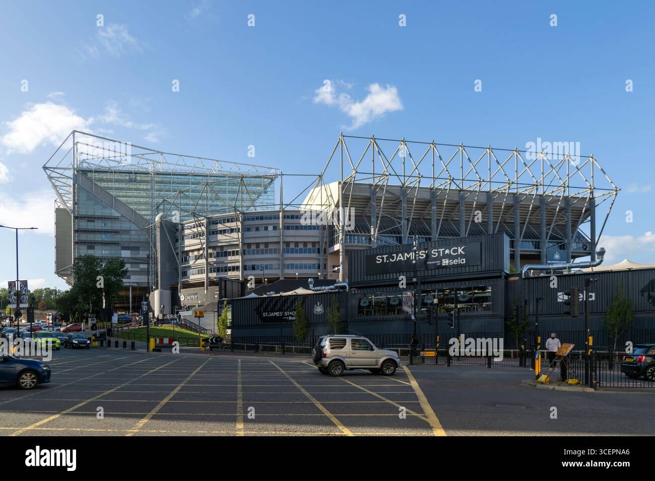 St James's Park football stadium, Newcastle United FC, Newcastle upon Tyne, Tyne and Wear, England, UK Stock Photo
