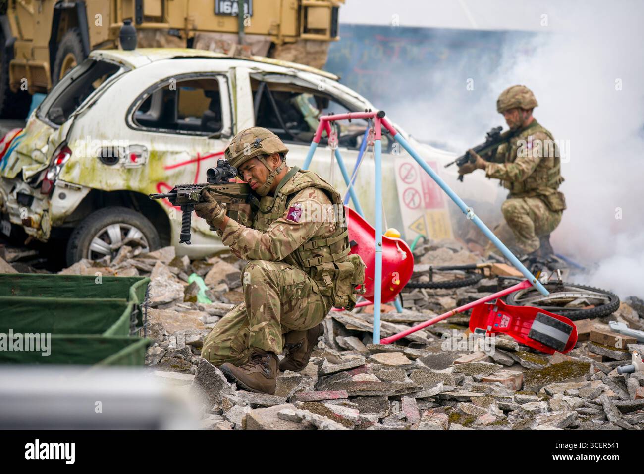 Britisha Army Rangers The Ranger Regiment during British Army Expo 2025 at Redford Cavalry ...