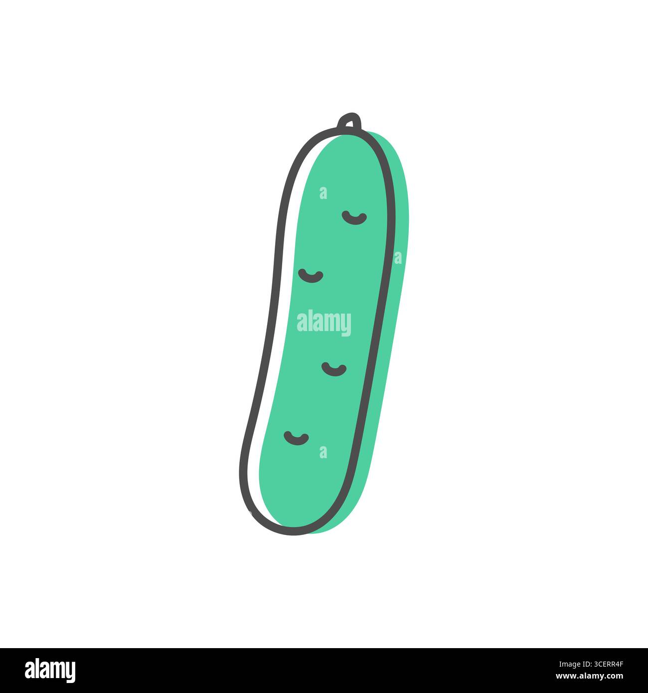 Cucumber line icon isolated on white background. Simple vegetable icon ...