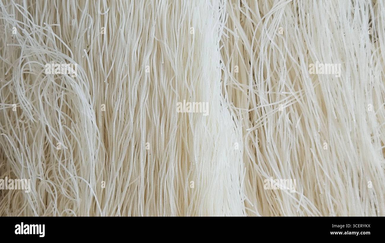 dried rice noodles close-up texture - Smartphone Captured Stock Image