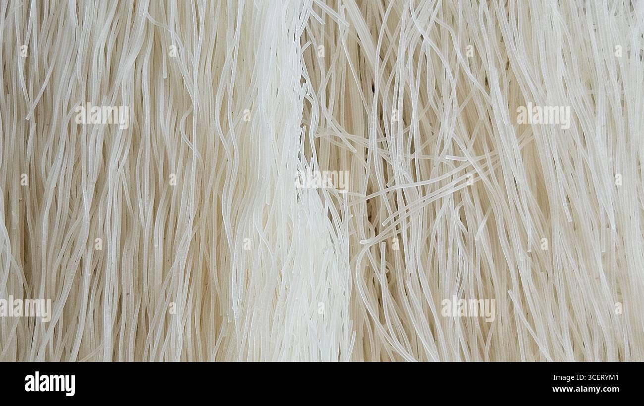 dried rice noodles close-up texture - Smartphone Captured Stock Image