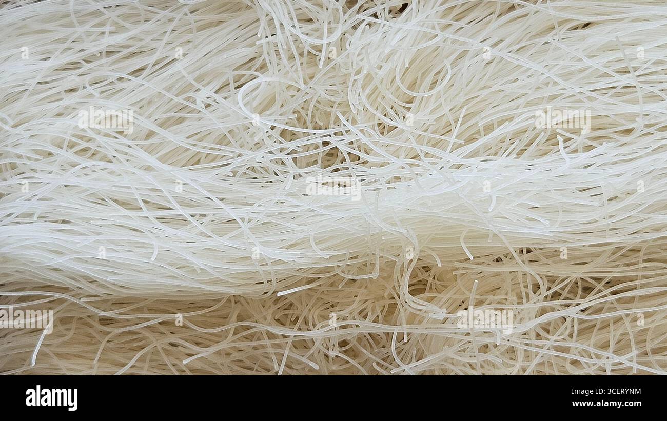 dried rice noodles close-up texture - Smartphone Captured Stock Image