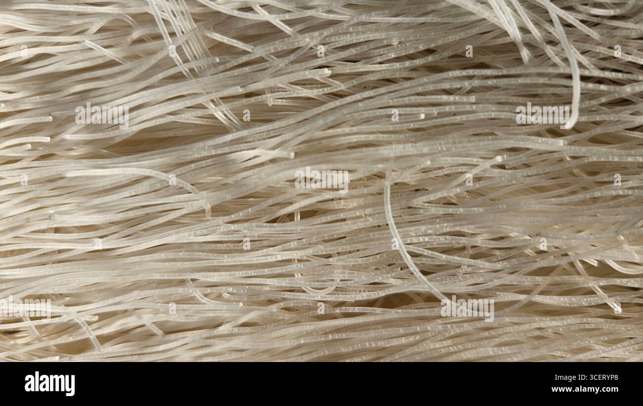 dried rice noodles close-up texture - Smartphone Captured Stock Image