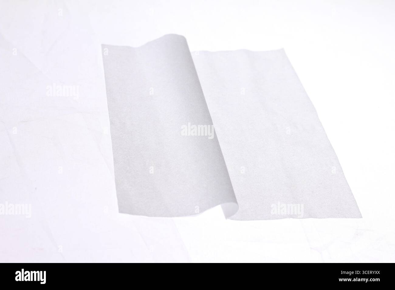 White tissue paper isolated on white background. Stock Photo